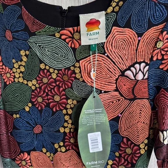 FARM Rio Colorful Floral Midi Dress - Picture 7 of 9